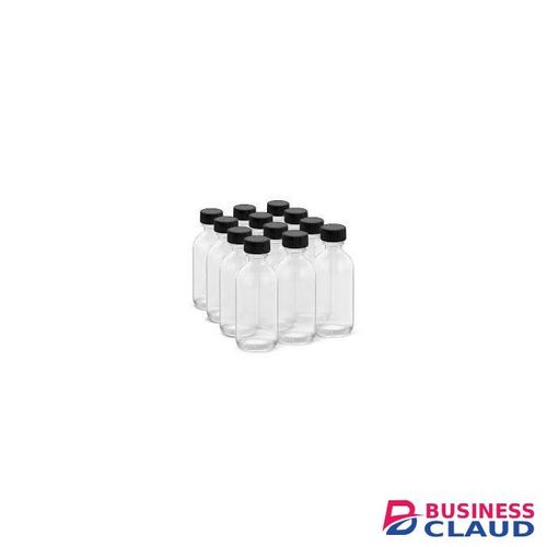 16-Piece Glass Ginger Shot Bottle Set, 60ml Wellness Shot Jars with Lids, Complete Mini Juice Prep Kit
