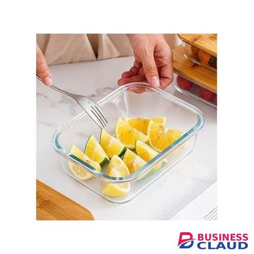 3pcs glass bowl storage containers with bamboo lid