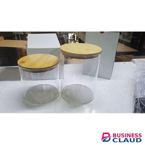 Large Capacity Glass Storage Containers with Bamboo Lids