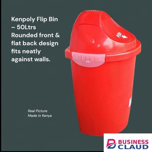 Kenpoly Flipb Dust Bin 50 Litres: spacious and durable waste disposal solution, perfect for households, offices, schools, and commercial spaces