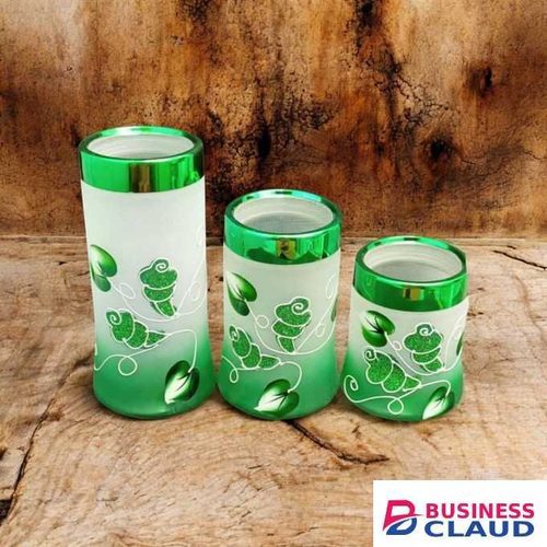 Glass Storage Canisters 3pcs Airtight Kitchen Jars Set for Food, Spices, Coffee, Sugar, and Snacks