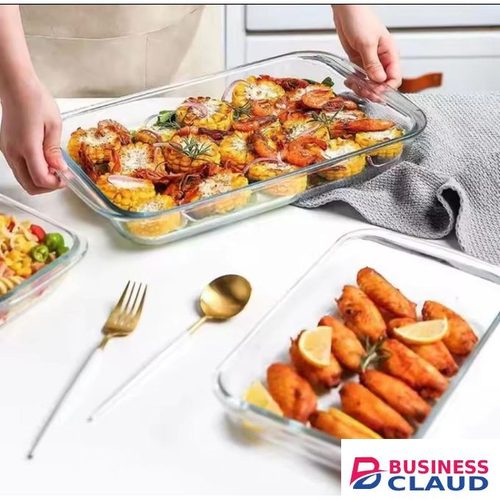 3pcs Baking and Microwaveable Glass Casserole Tins Set 1L 1.6L 2.2L Heat Resistant Oven Safe Food Storage Dishes