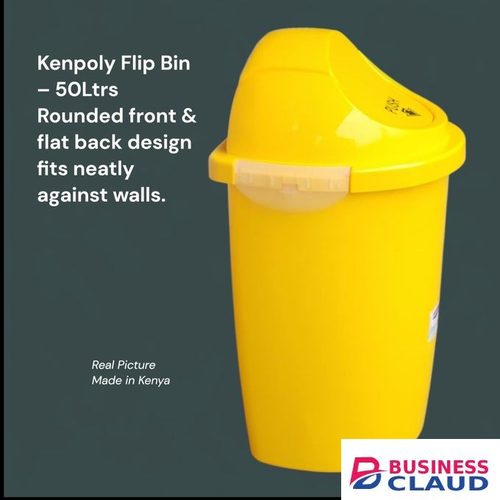 Kenpoly Flip Dust Bin 50Ltrs ensures hygienic and easy disposal of waste. durable and practical waste management solution designed for both home and office use ideal for households, offices, schools, and commercial spaces