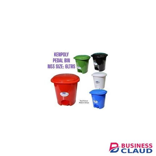 Kenpoly 1pc Pedal Dust Bin 6 Ltrs practical and hygienic waste disposal solution designed for everyday use. Suitable for kitchen, hospitals, restaurants, bathroom, bedroom, office and schools Hands-Free Pedal Operation Promotes hygiene and ease of use