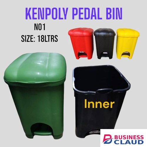 Kenpoly Pedal Dust Bin 18ltrs hygienic waste management solution designed for homes, offices and commercial spaces The bin comes with a removable inner tray for easy waste separation and hassle-free cleaning, making it both user-friendly and durable