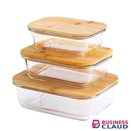 3in1 snack storage box set wooden top lid