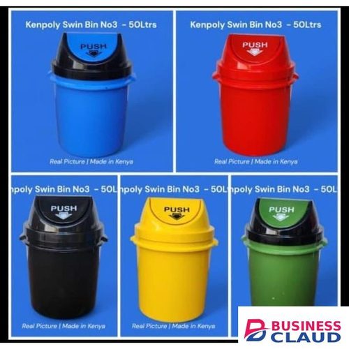 Complast Giovanni 50Ltrs Dust Bin with Swing Lid. sturdy and spacious waste disposal solution designed for both residential and commercial use. The swing lid ensures hygienic waste management by keeping odors contained while allowing easy, hands-free disp