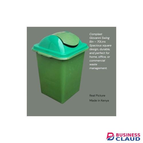 Complast Giovanni 70 Litres Dust Bin with Swing Lid sturdy and spacious waste disposal solution designed for both residential and commercial use. The swing lid ensures hygienic waste management by keeping odors contained while allowing easy, hands-free di