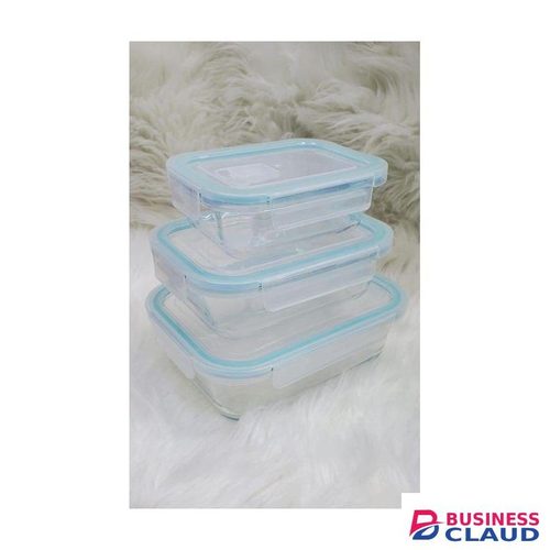 3pcs Glass snack box + lunch bag 500ml,750ml,1040ml
