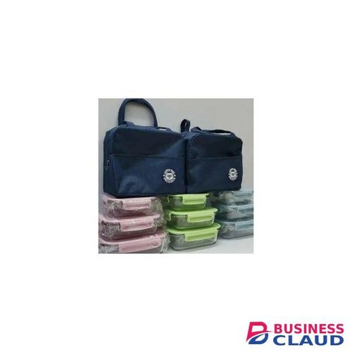 Glass Meal Prep Containers 3-Pack Borosilicate Glass Lunch Box Food Storage Containers With Lids Plus lunch bag