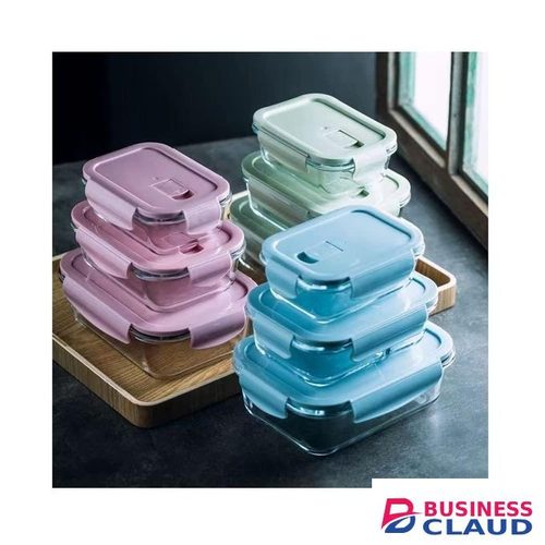Glass Meal Prep Containers 3-Pack Borosilicate Glass Lunch Box Food Storage Containers With Lids (Built In Vent), Airtight Leak Proof Great, Freezer To Oven Safe (Multi)3 Pcs Borrosilicate Storage, Baking Bowl 640 Ml 1040 Ml 1520ml