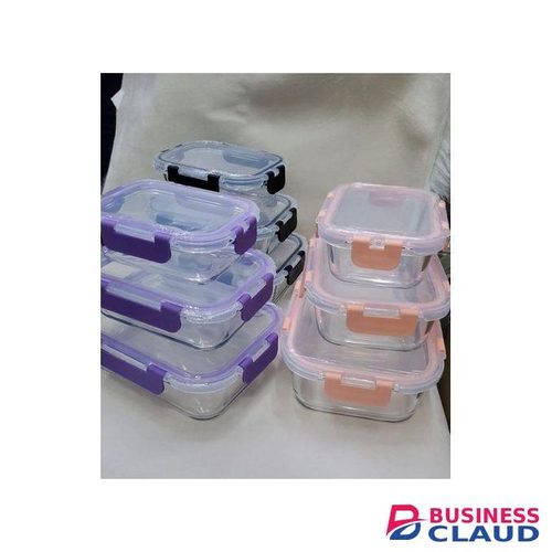 3 In 1 Snack Storage Box Set Transparent Top Lid :(Capacity 1040ml,680ml, 410ml)