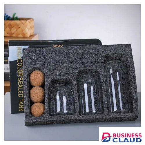 Jar 3 pieces set 1200ml 800ml 500ml borosilicate glass spice storage containers laundry containers set with cork lid ball wooden round ball lid