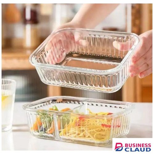 3pcs Borosilicate Glass ribbed Food Storage Containers