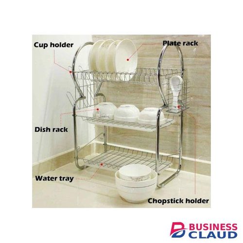 Steel Three Tier Stainless Dishrack