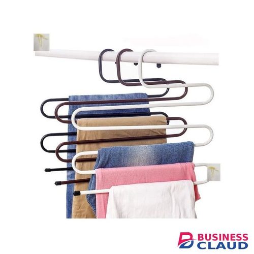 2 Pcs S-shaped Trouser Hanger - White