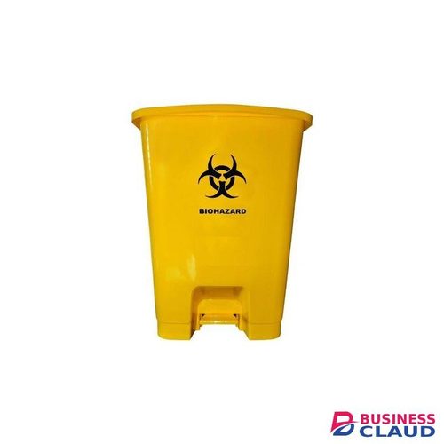Plastic Biohazard Pedal Dustbin 30 Liter (Yellow)