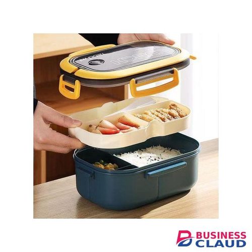 Lunchfresh Double-Layered Leak-Proof Lunch Box with Cutlery Set