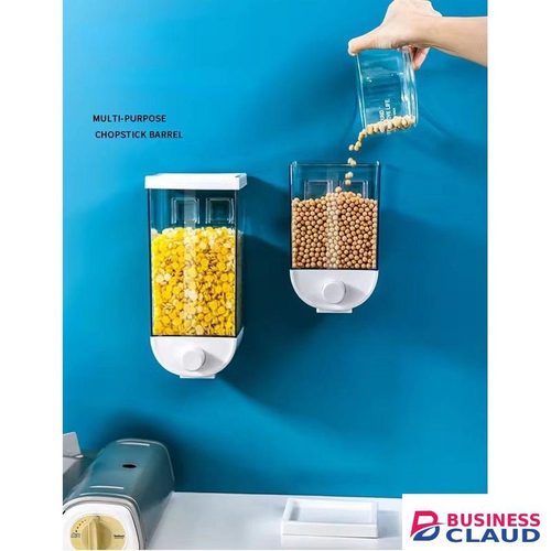 Wall Mounted Separate Rice Bucket Kitchen Cereal Dispenser