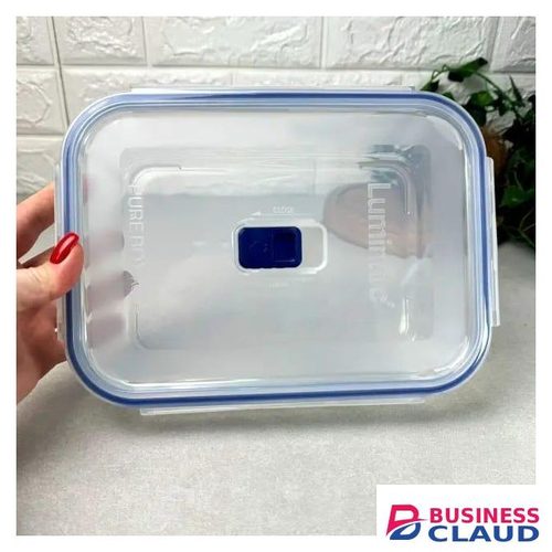 Luminarc Flat Rim Rectangle Pure Box Glass storage Container - 3pc