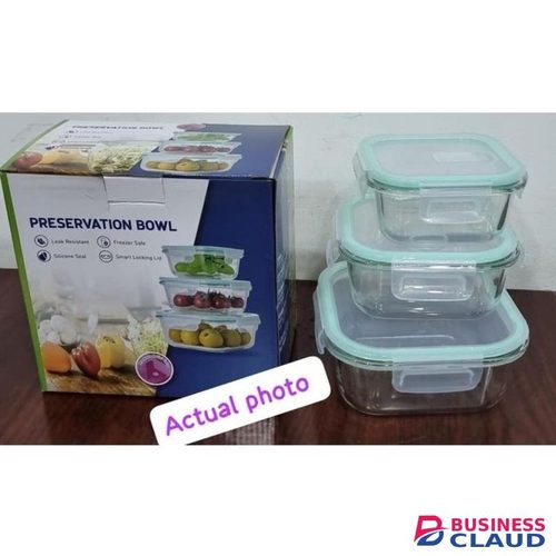 3in1 glass Preservation Bowls with air tight silicon covers (size 380+520+800ml)(storange containers)-offer!!!