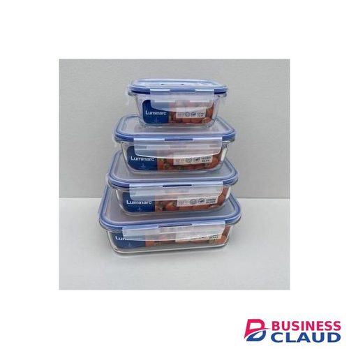 Luminarc 820ml Flat Rim Rectangle Pure Box Glass storage Container -