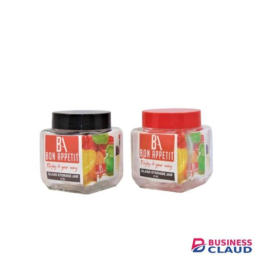 Square Glass Jars With Screw Lid 500ml