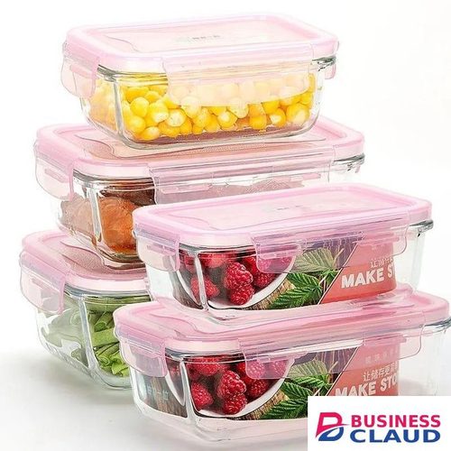 Glass snack/ food box with airtight lid