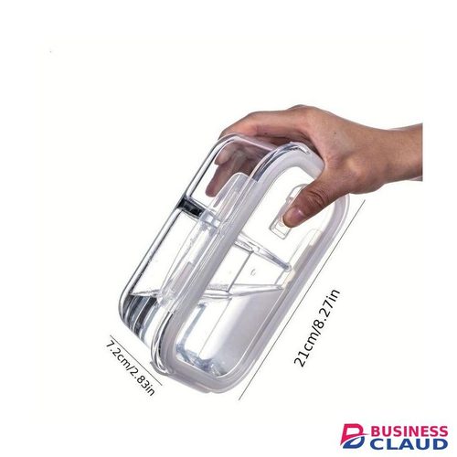 2-Grid Microwave(Safe Partioned Glass) Lunch Box