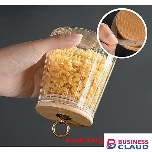 Square Glass Sealed Jar Food Dry Fruit Storage Box