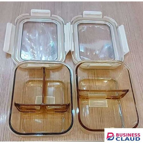 Single glass dish,partitioned either in two or three compartments
