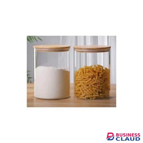 Glass Storage Containers With Bamboo Lids 1pc