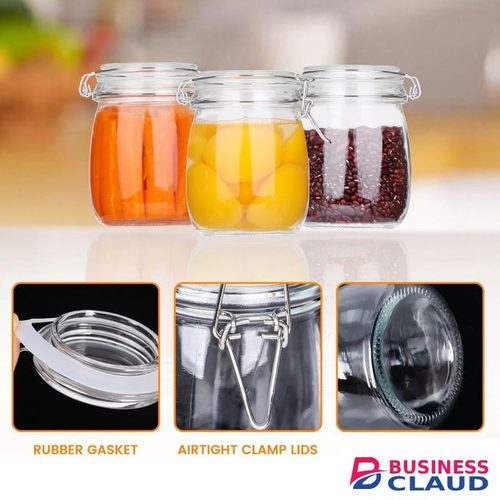 Storage Jars With Air Tight Lids Lock 500ml