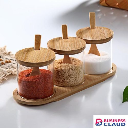 3 In 1 Spice jars set. High borosilicate glass