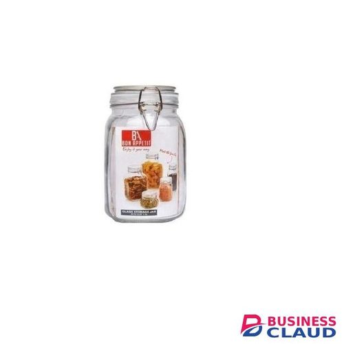 Bon Appetit Glass Storage Jar with Clip – 1.5L