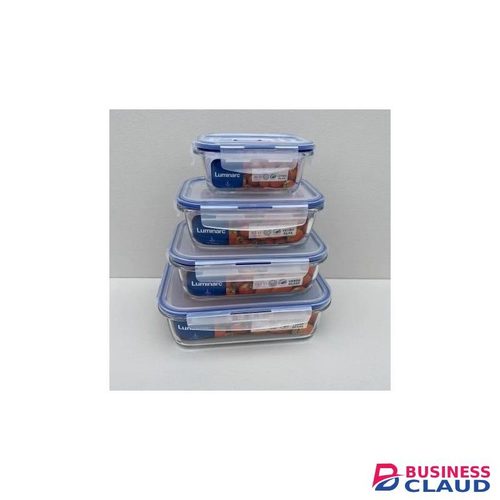Luminarc 1970ml Flat Rim Rectangle Pure Box Glass storage Container -