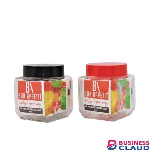 Bon Appetit 500mL Square Glass jar