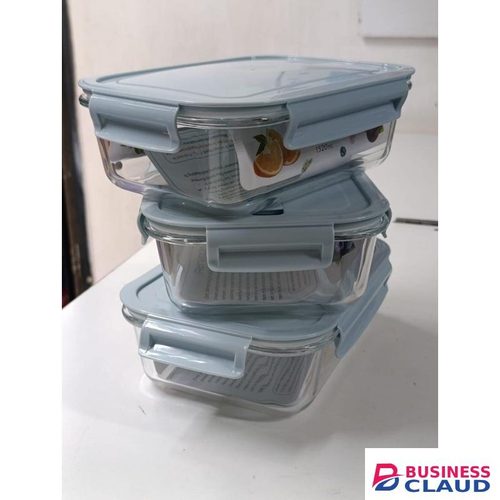 Premium 1520ml Large Borosilicate Glass Food Storage Container - Airtight Snap & Lock Leakproof Lid - Thermal Resistant BPA-Free Meal Prep Container - Stackable Fridge Organizer, Oven & Microwave Safe