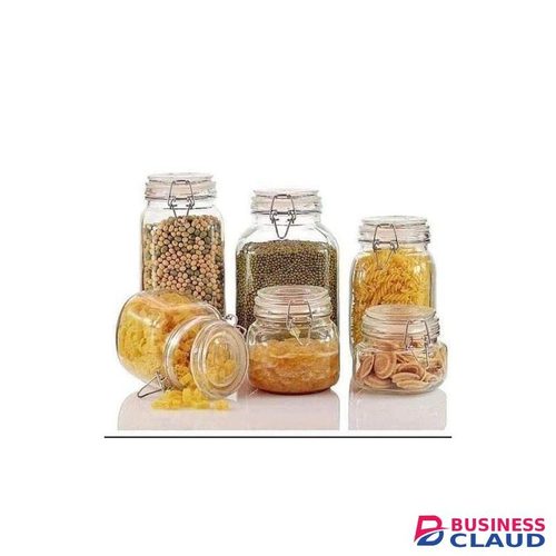 Bon Appetit ERGONOMIC MULTIFUCTIONAL GLASS JARS WITH CLIP LIDS ( Multipurpose use)