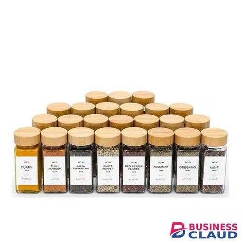 29 PCS SET GLASS STORAGE JARS WITH BAMBOO LID