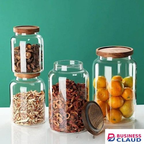 Round Glass Jar With Lid
