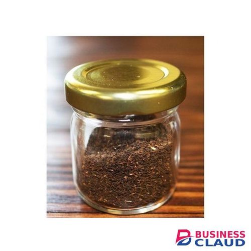 Glass Jar With Golden Lids - 5 Pcs