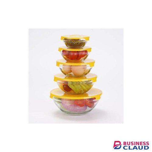 10pc Glass Serving/storage Bowls(yellow)