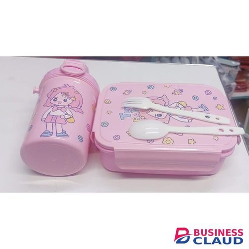Kids' Lunch Box Set with Water Bottle, Spoon & Fork