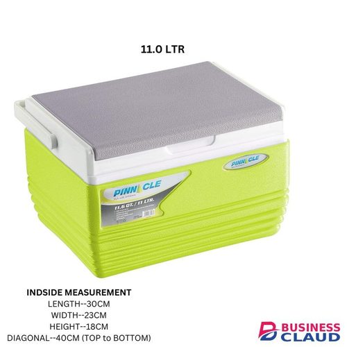 Pinnacle Cooler Box 11L Chiller Cool Box Portable For Ice / Medicine / Ice Pop Picnic Travel Hiking 48Hr Cool Hold 12 Cans With Ice Or 2x2 Litre Bottle Horizontal