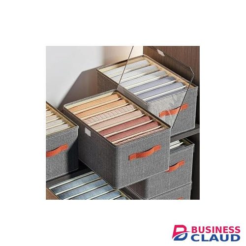 Collapsible Fabric Storage Organizer with Dust-Proof Lid