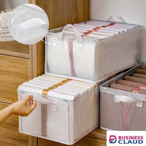 Premium Clear Foldable Storage Box Steel Frame Reinforced Home Organizer