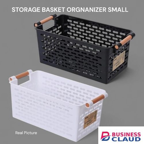 Storage Basket Organizer (Small) – Compact Multipurpose Shelf & Counter Organizer
