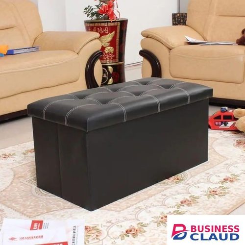 Ottoman Storage Box Leather Wear 78x38x38cm Large Capacity Waterproof Organizer for Beddings Clothes Toys
