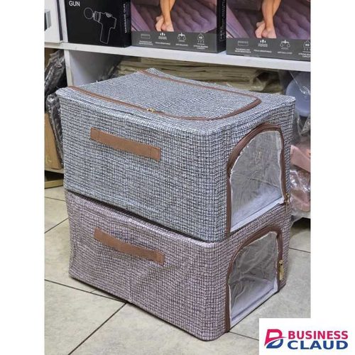 Visible window clothes storage box organizer – Large capacity, durable handle, high-quality closet organizer, 453023cm